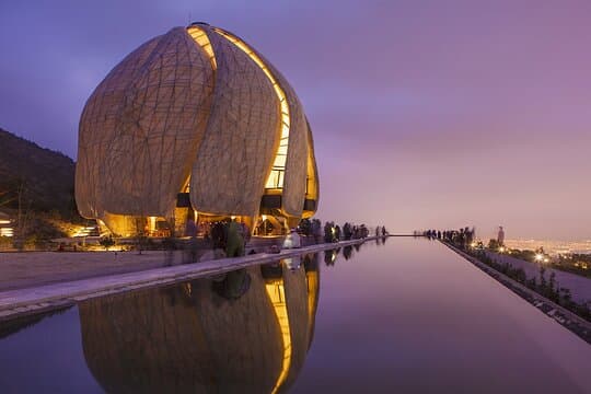 From Santiago: Bahai Temple and Cousiño Macul Vineyard